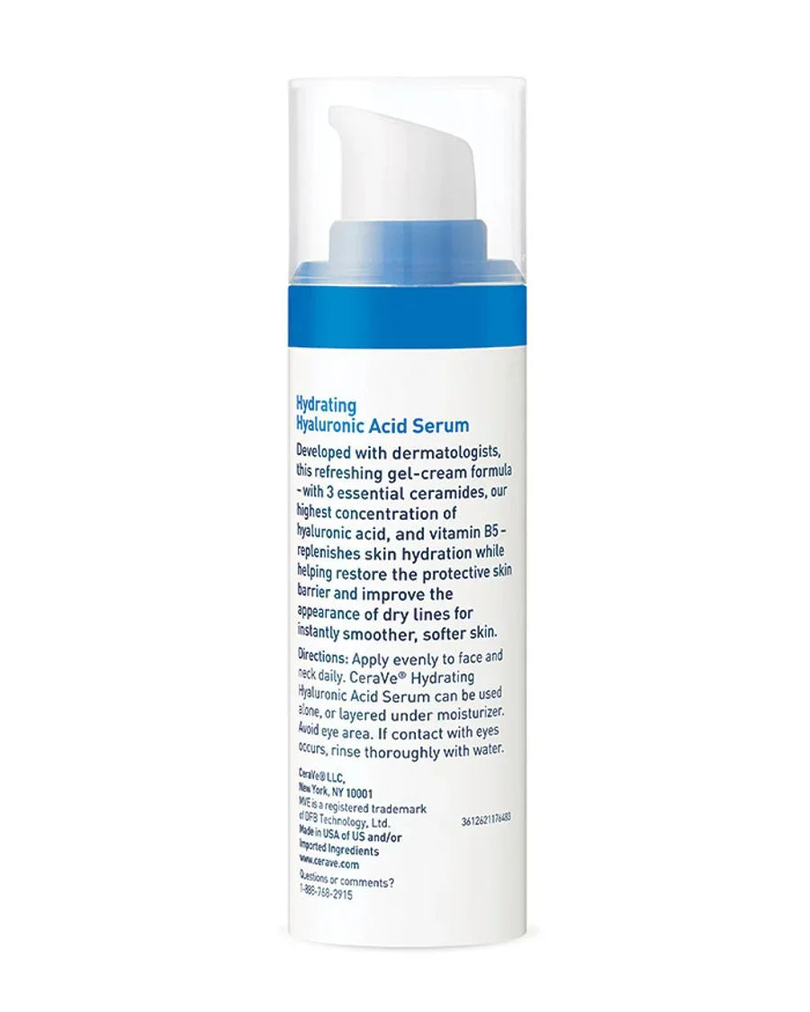CeraVe Hydrating Hyaluronic Acid Serum by Souqzila labeled best serum for dry skin with moisturizing benefits
