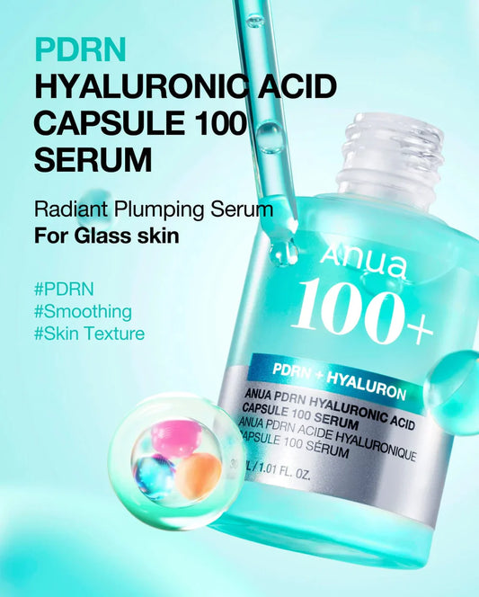 Anua Niacin Hyaluronic Serum bottle with dropper showing moisturizing and plumping formula