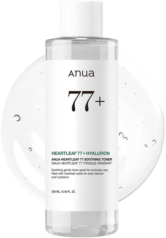 Anua toner Heartleaf 77 Soothing Toner with Hyaluron for hydration and calming skin