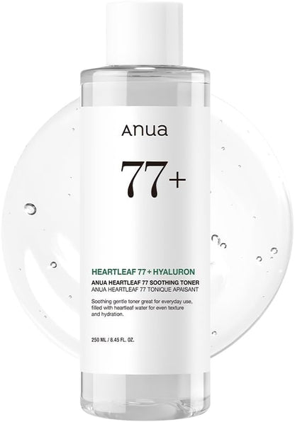 Anua toner Heartleaf 77 Soothing Toner with Hyaluron for hydration and calming skin