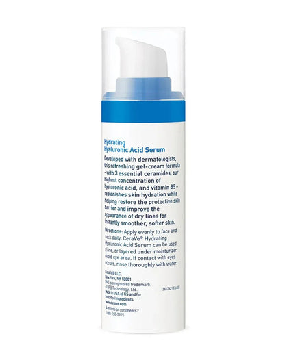 CeraVe Hydrating Hyaluronic Acid Serum by Souqzila labeled best serum for dry skin with moisturizing benefits
