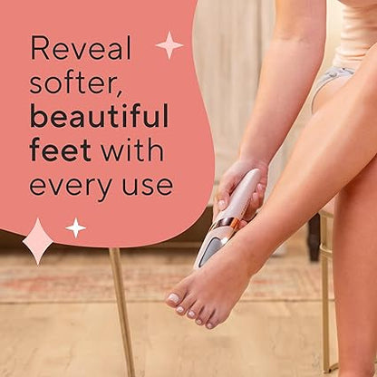 Souqzila electric pedicure foot file smoothing calluses on bare foot held by person for at home pedicure