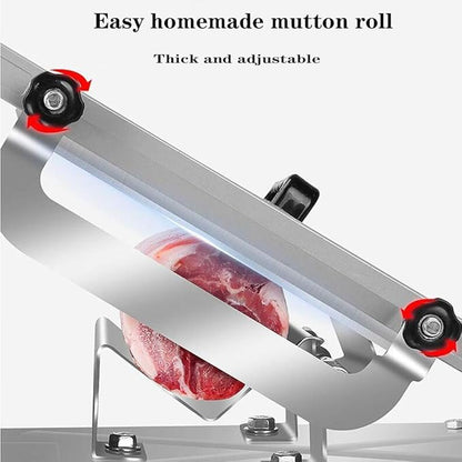 Souqzila heavy-duty meat slicer with adjustable thickness for easy homemade mutton roll slicing
