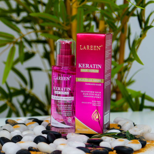 Lareen Keratin Hair Serum by Souqzila with silkiness shine for damaged hair best hair growth serum
