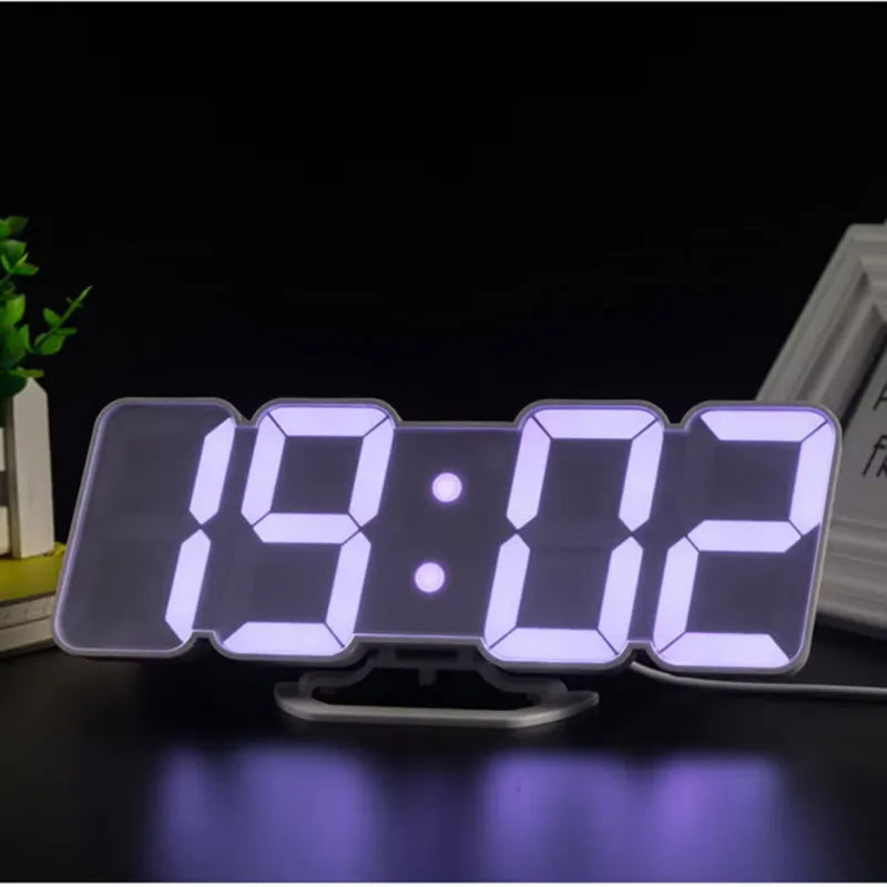 Souqzila modern LED wall clock with large digital display for easy time reading