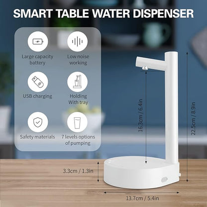 Souqzila portable electric water dispenser for home with USB charging and large capacity design