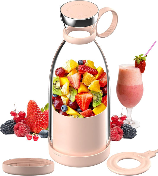 Souqzila portable juicer bottle featuring a sleek design with fresh fruits ready for blending