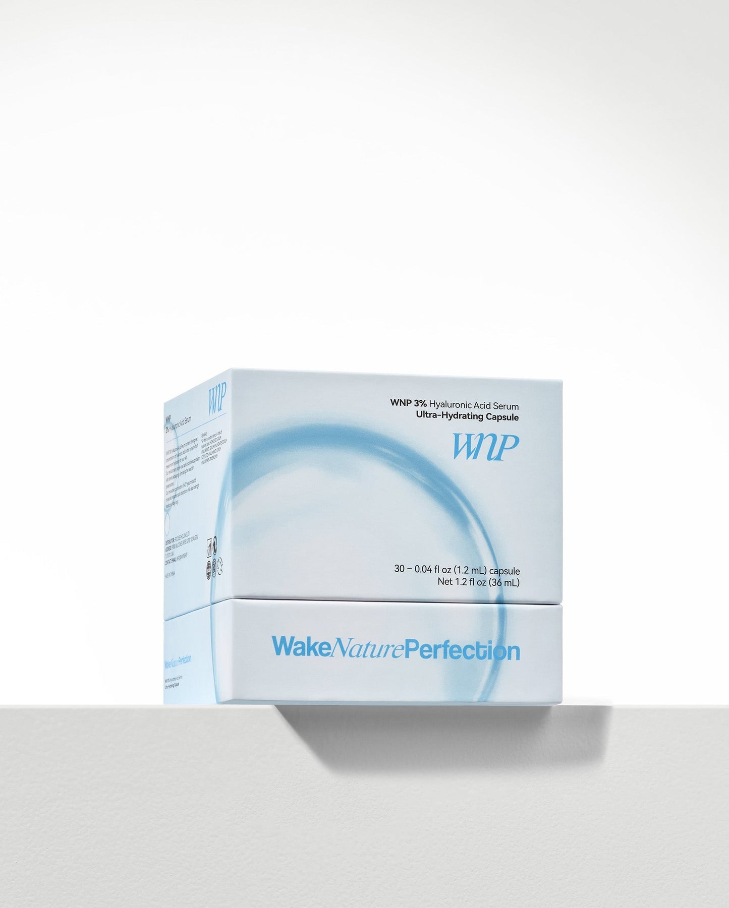 Souqzila WNP Ultra-Hydrating Hyaluronic Acid Serum box with blue design on white background